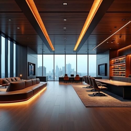 Ultra-Modern Masculine Office Command Center Ultra-Modern Masculine Office Command Center
